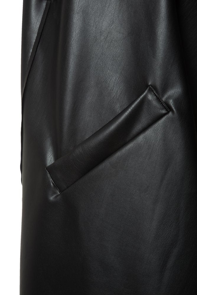 Gilet  Barcelona ecopelle nera