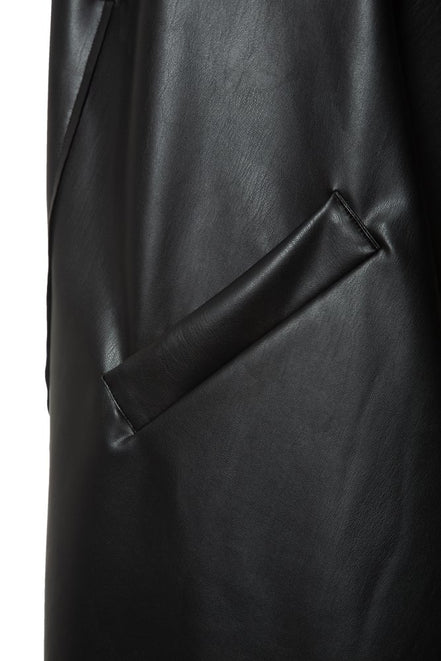 Gilet  Barcelona ecopelle nera