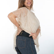 Jeans flare caviglia punto milano cotone jeans