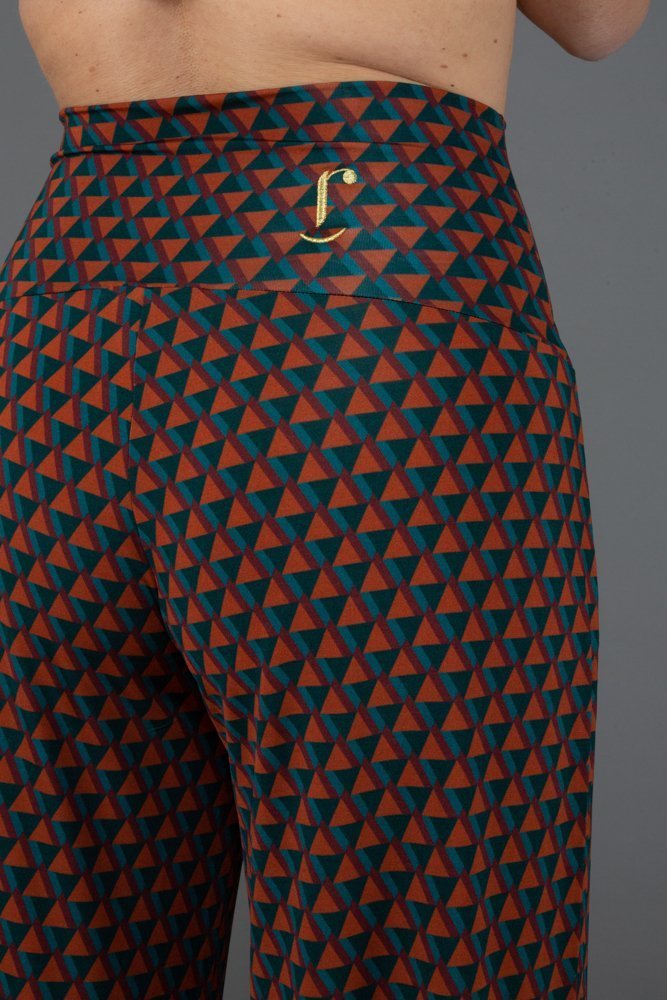 Panta Firenze in jersey fantasia con baschina