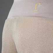 Panta Firenze glitter panna e platino con baschina