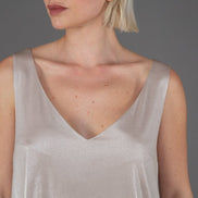 Top Paros Jersey lurex platino