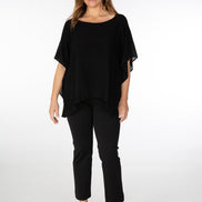 Salina Top in Black Gauze