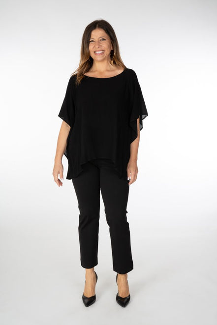 Salina Top in Black Gauze