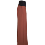 Panta Firenze crepe cady mocha con baschina