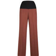 Panta Firenze crepe cady mocha con baschina