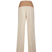 Panta Firenze crepe cady avorio con baschina