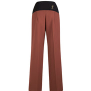 Panta Firenze crepe cady mocha con baschina