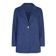 Blazer Berlin punto milano cotone blu chiaro delavè