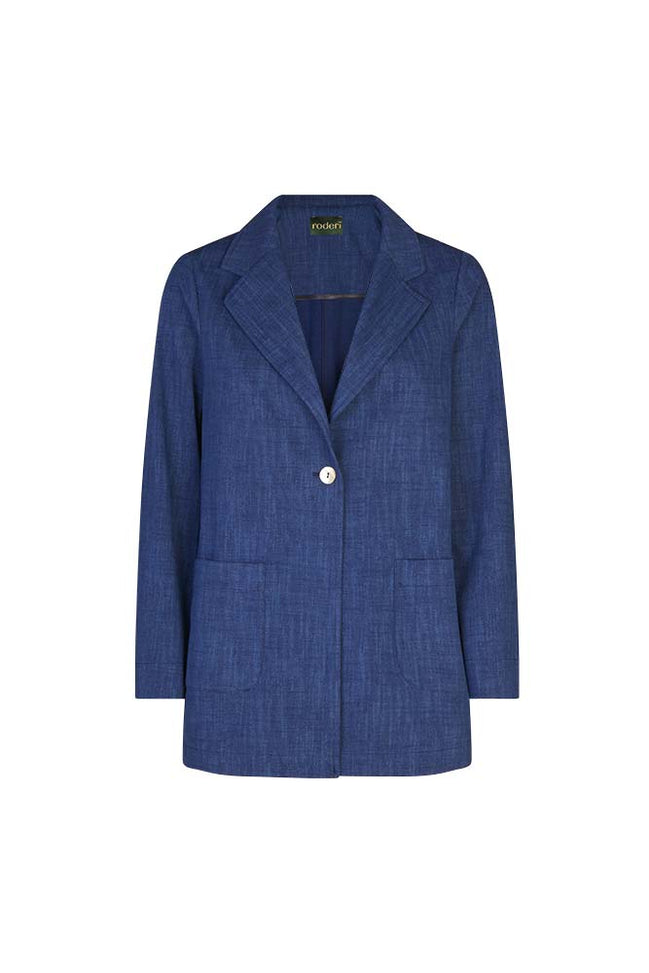 Blazer Berlin punto milano cotone blu chiaro delavè