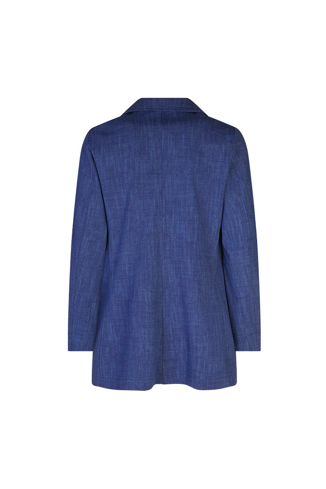 Blazer Berlin punto milano cotone blu chiaro delavè
