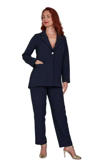 Blazer Berlin in crepe cady blu