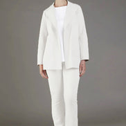 Blazer Berlin punto milano cotone bianco