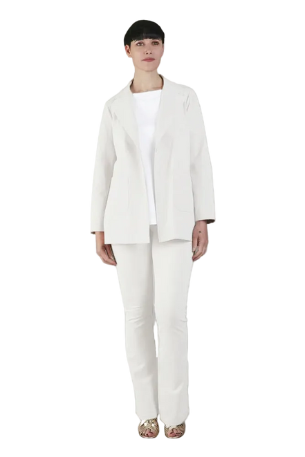 Blazer Berlin punto milano cotone bianco