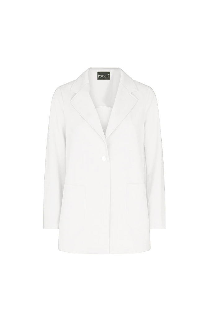 Blazer Berlin punto milano cotone bianco