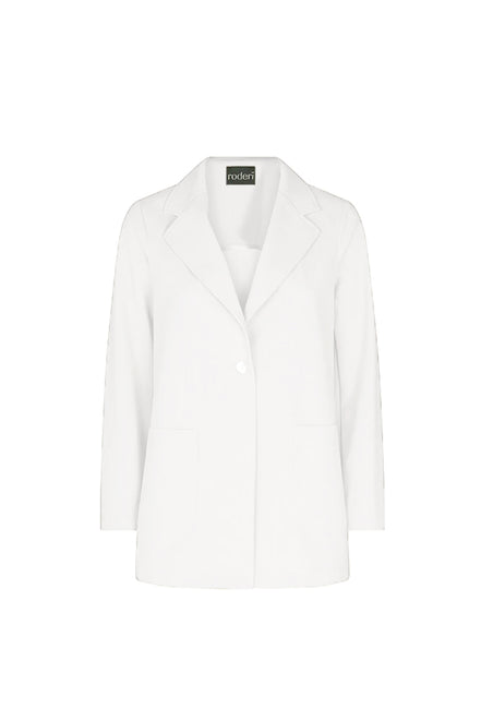 Blazer Berlin punto milano cotone bianco