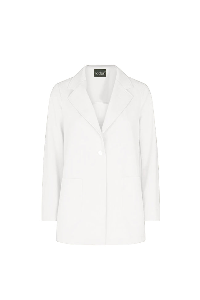 Blazer Berlin punto milano cotone bianco