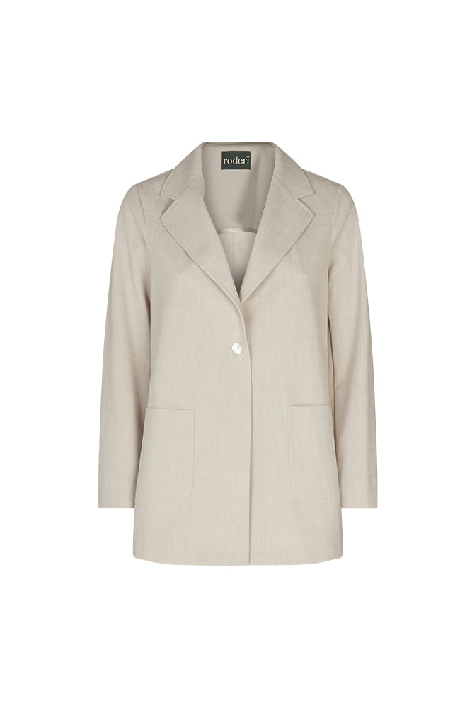 Berlin Blazer in Washed Ecru Jersey