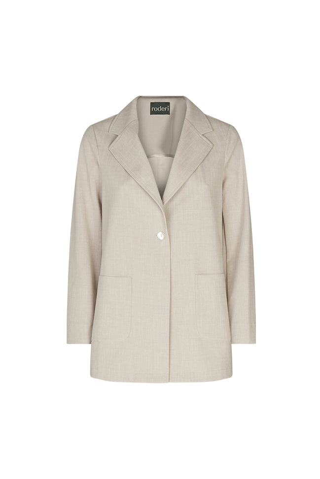 Berlin Blazer in Washed Ecru Jersey
