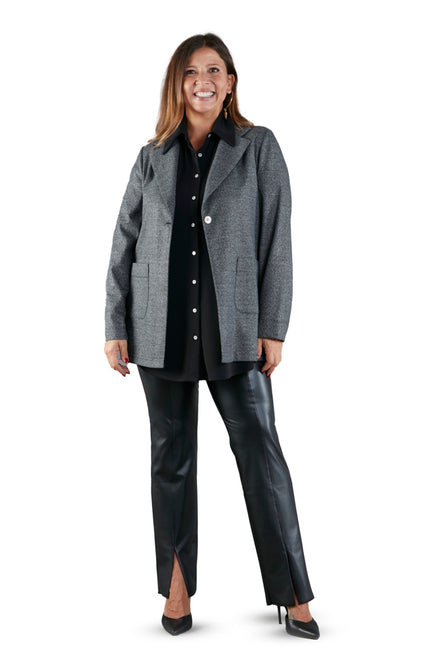 Berlin Jacket in Grey Prince of Wales Check