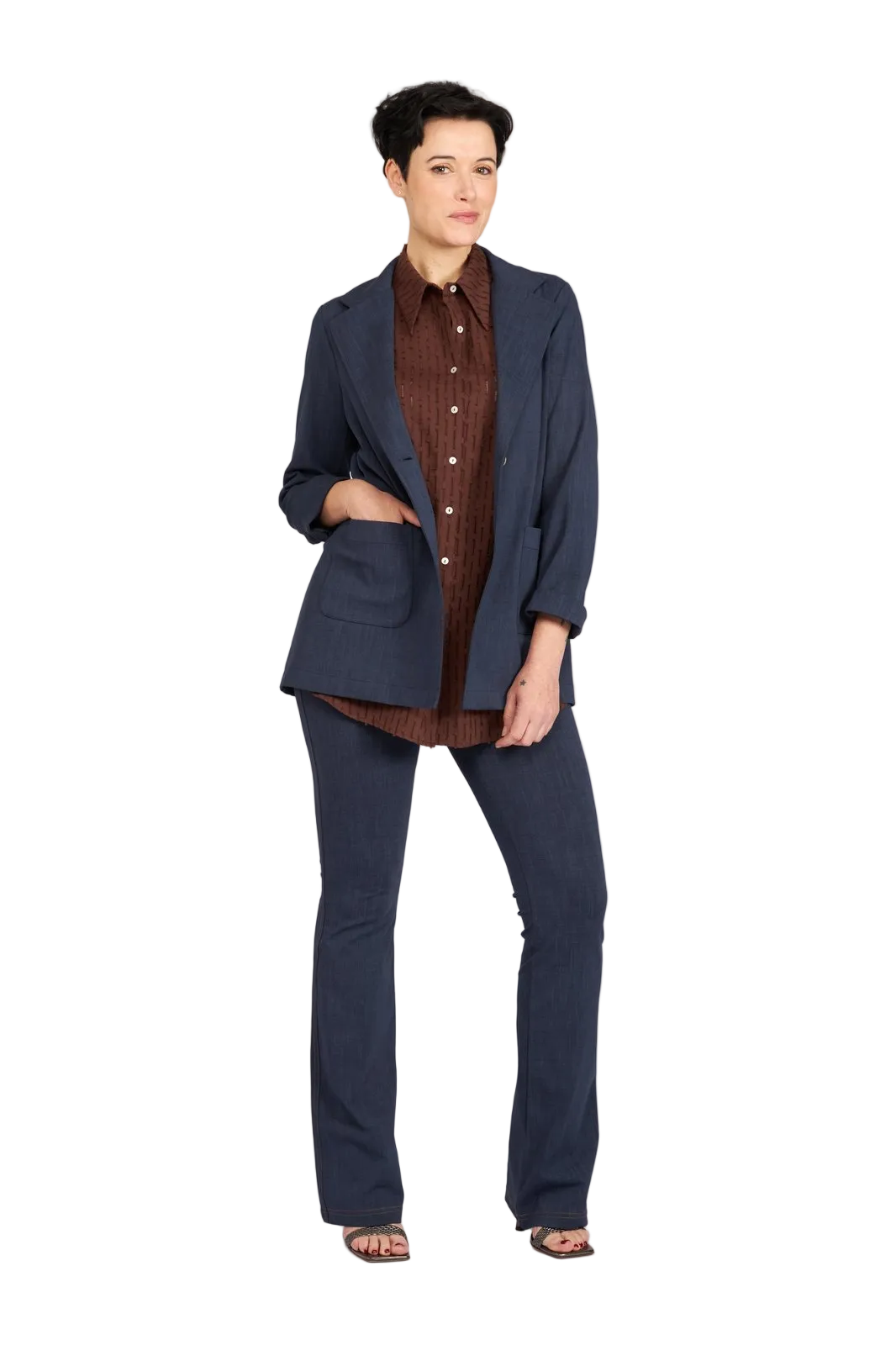 Blazer Berlin  blu delavè