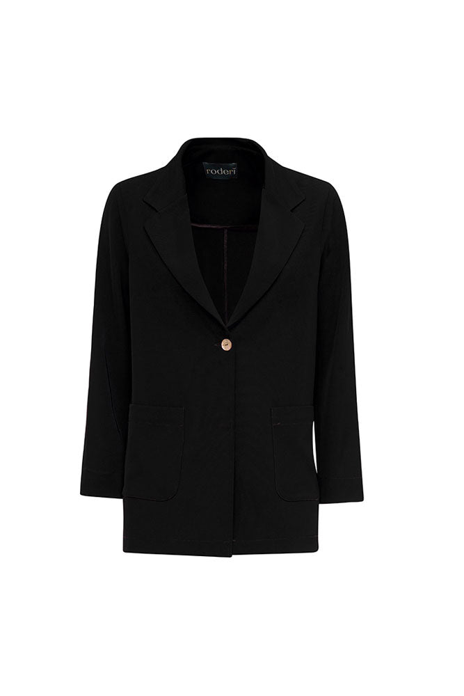 Berlin Jacket in Black Cady