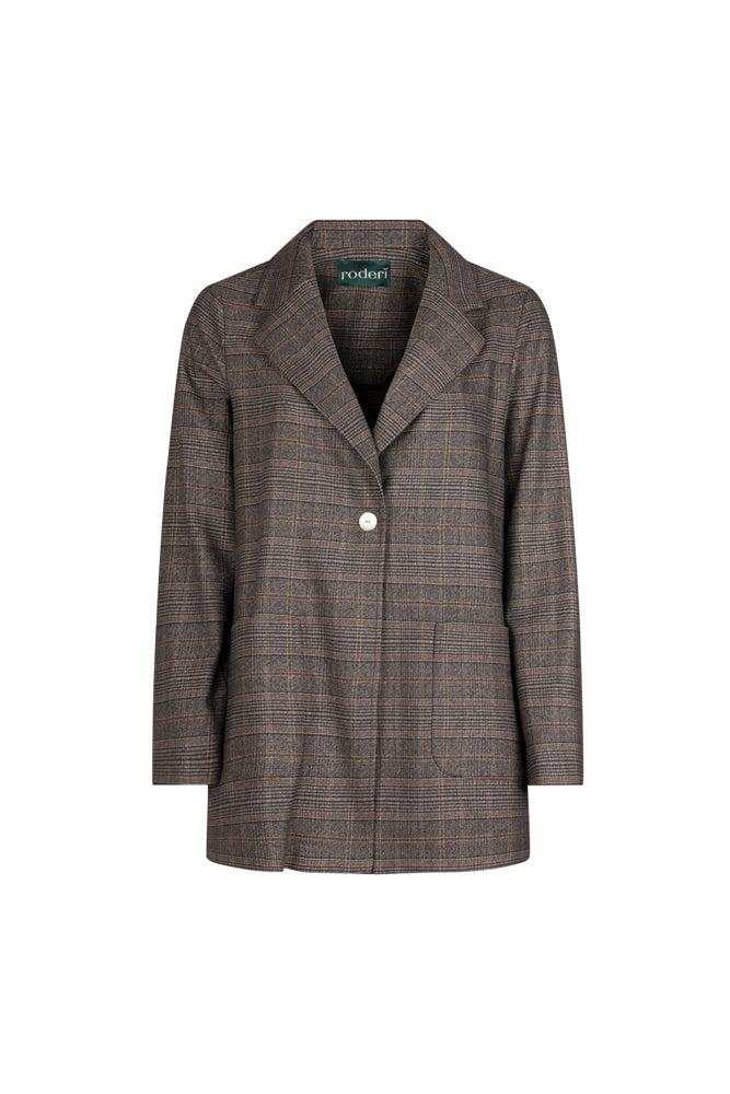 Blazer Berlin scozzese nero beige lurex