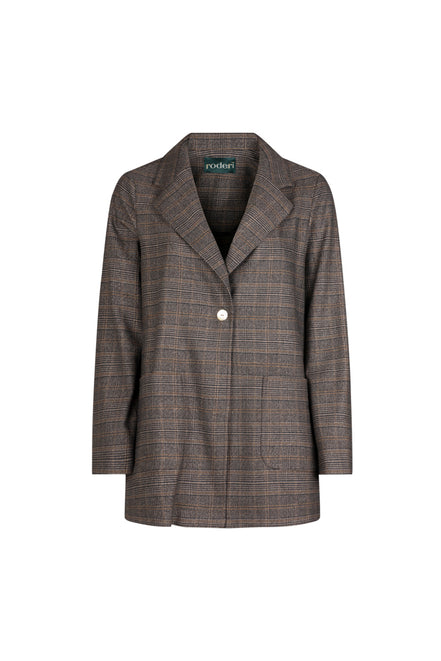 Blazer Berlin scozzese nero beige lurex