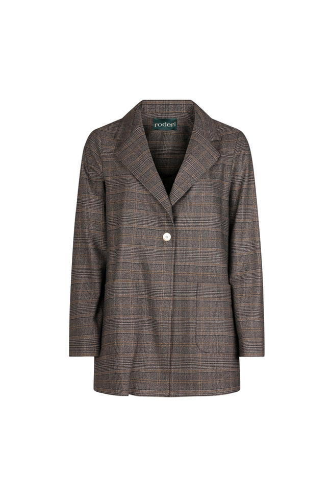 Blazer Berlin scozzese nero beige lurex