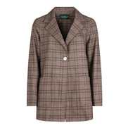 Giacca Berlin blazer scozzese mocha blu vino