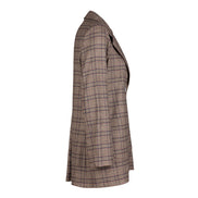 Giacca Berlin blazer scozzese mocha blu vino
