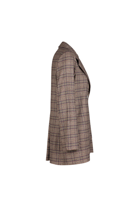 Giacca Berlin blazer scozzese mocha blu vino