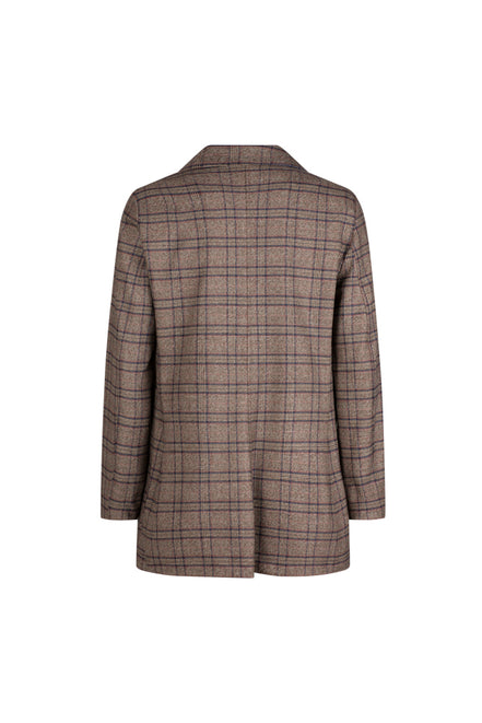 Giacca Berlin blazer scozzese mocha blu vino