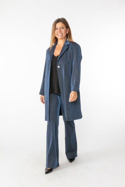 Giacca Procida lurex blu