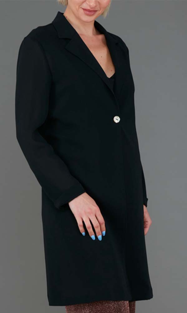 Procida Jacket in Black Technical Chiffon