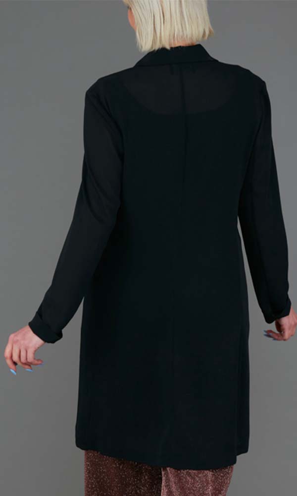 Procida Jacket in Black Technical Chiffon