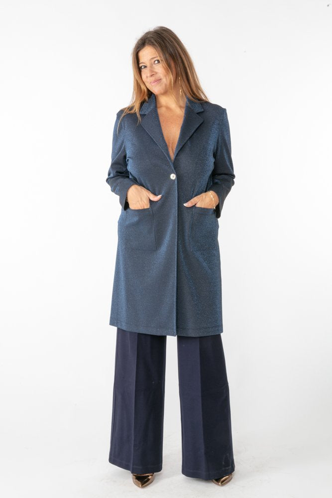 Giacca Procida lurex blu