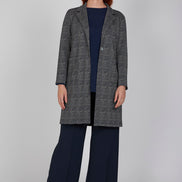 Panta Firenze crepe cady blu con baschina