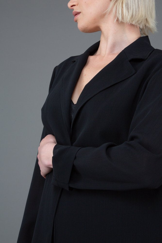 Procida Jacket in Black Technical Chiffon