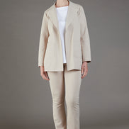 Berlin Blazer in Washed Ecru Jersey