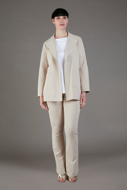 Berlin Blazer in Washed Ecru Jersey