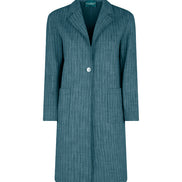 Procida Jacket in Green Pinstripe