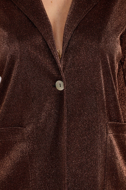 Giacca Procida glitter cacao