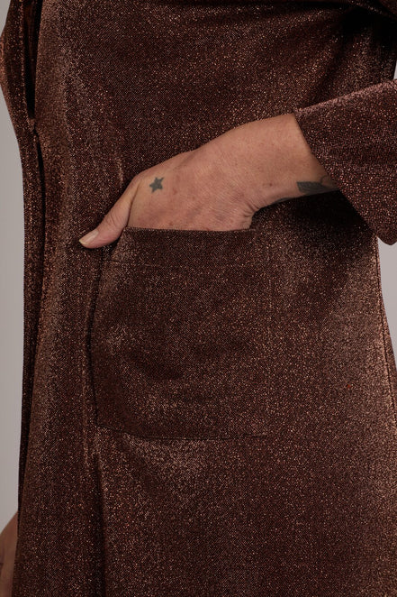 Giacca Procida glitter cacao