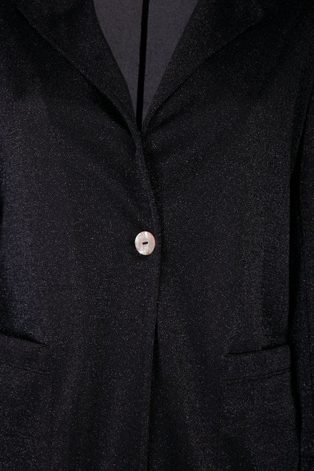 Procida Jacket in Black Glitter