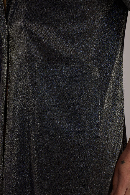 Giacca Procida glitter silver blu