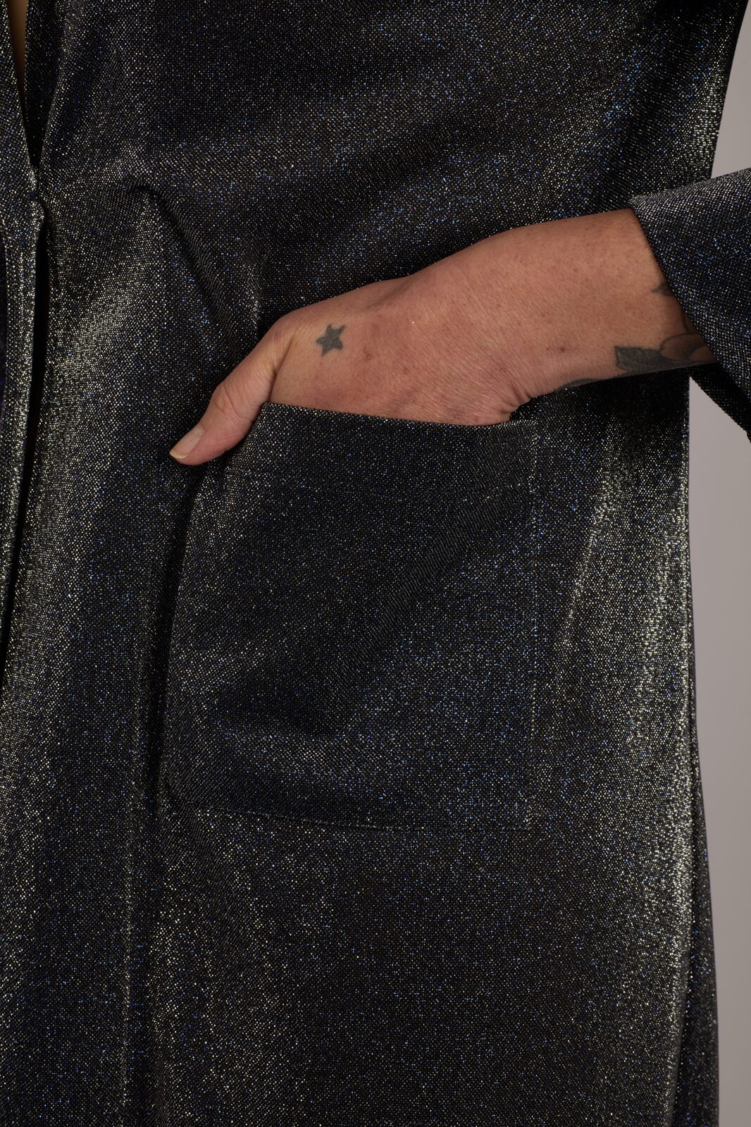 Giacca Procida glitter silver blu