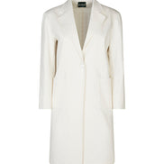 Procida Long Jacket in White Denim