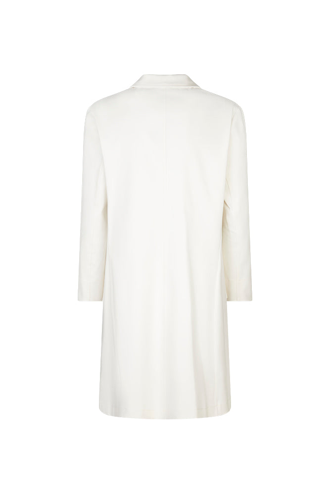 Procida Long Jacket in White Denim