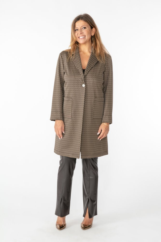 Giacca Procida Jacquard marrone
